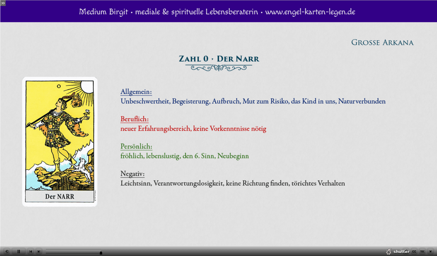 Auswahl_012 Online Tarotkurse